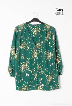 Immagine di CURVY GIRL ELEGANT BLOUSE WITH GOLD LEAF